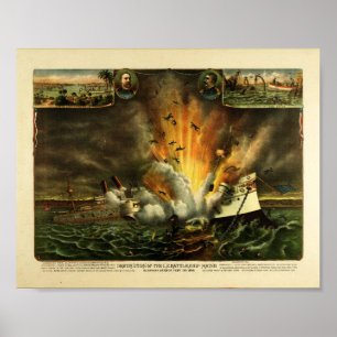 Vernietiging van USS Maine Poster