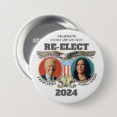 Vernieuw Biden Harris Ronde Button 7,6 Cm (Voorkant /achterkant)
