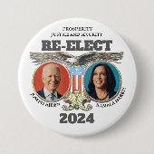 Vernieuw Biden Harris Ronde Button 7,6 Cm (Voorkant)