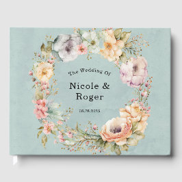 Vernieuw Blue en Spring Peony Chic Wedding Gastenboek