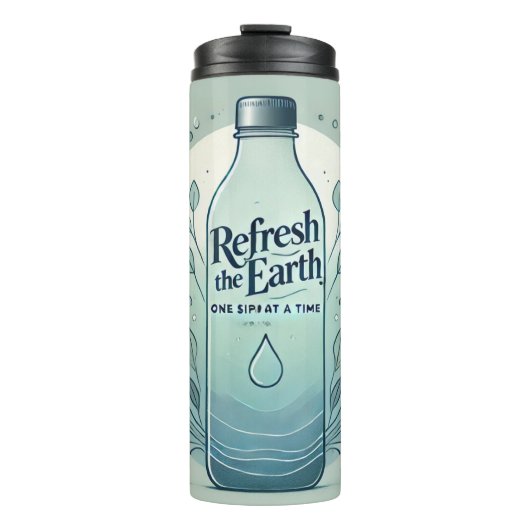 Vernieuw de aarde AI-kunst Thermosbeker (Voorkant)