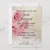 Vernieuw de uitnodiging met een rode roos van lief (Achterkant)