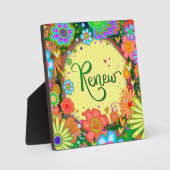 Vernieuw  Floral Whimsical Inspiration Ezel Fotoplaat (Voorkant)