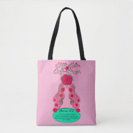 Vernieuw Je Geest - Blushing Rose Tote Bag