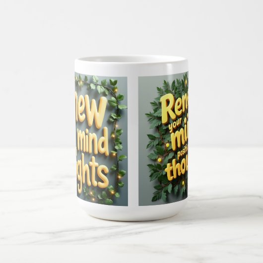 Vernieuw je geest met gedachten Inspirerend Wall A Koffiemok (Center)