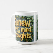 Vernieuw je geest met gedachten Inspirerend Wall A Koffiemok (Voorkant links)