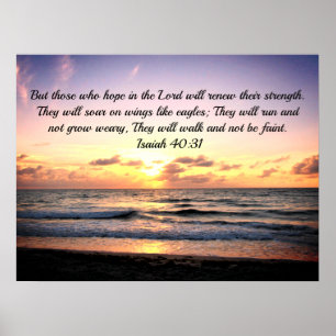 VERNIEUW ONZE STERKTE IN GOD ISAIAH 40:31 VERSE POSTER
