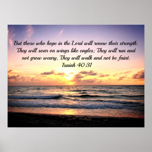 VERNIEUW ONZE STERKTE IN GOD ISAIAH 40:31 VERSE POSTER (Voorkant)