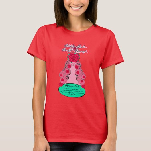 Vernieuw Uw Geest - Blushing Rose T-shirt (Voorkant)