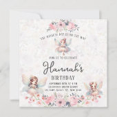 Vernieuwde bosgrond van Floral Garden Girl Birthda Kaart (Voorkant)