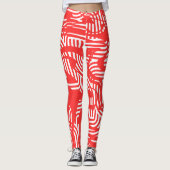 Vernieuwde Legins rood Moeiteloze stijl en flexibi Leggings (Voorkant)