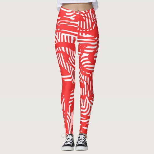 Vernieuwde Legins rood Moeiteloze stijl en flexibi Leggings (Voorkant)