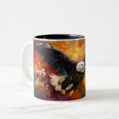 Vernieuwde sterkte: Jesaja 40:31 gepersonaliseerde Tweekleurige Koffiemok (Voorkant links)