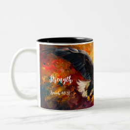Vernieuwde sterkte: Jesaja 40:31 gepersonaliseerde Tweekleurige Koffiemok