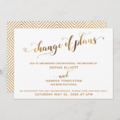 Vernieuwde wedloop Verandering van plannen Goud en Kaart (Voorkant / Achterkant)