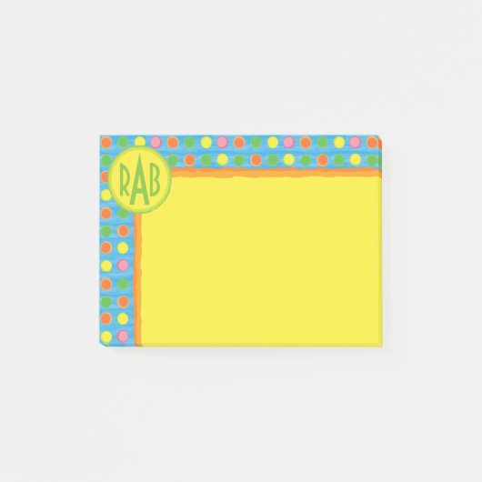 Vernieuwen - Kleurrijke pooldots op Aqua Blue Post-it® Notes (Voorkant)
