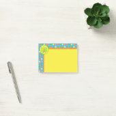 Vernieuwen - Kleurrijke pooldots op Aqua Blue Post-it® Notes (Kantoor)