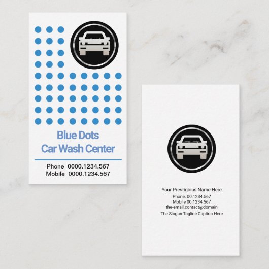 Vernieuwend Creative Blue Water Druppels Auto Wash Visitekaartje (Voorkant / Achterkant)