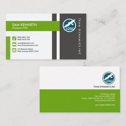 Vernieuwend Rectangle Creative Media Icon CEO Visitekaartje (Voorkant / Achterkant)