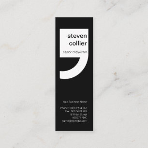 Vernieuwend wit citaatteken schrijven mini visitekaartje