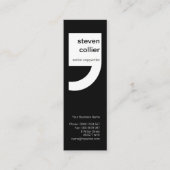 Vernieuwend wit citaatteken schrijven mini visitekaartje (Voorkant)