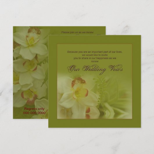 Vernieuwende weduwen - Uitnodigingen - Orchideeën (Voorkant / Achterkant)
