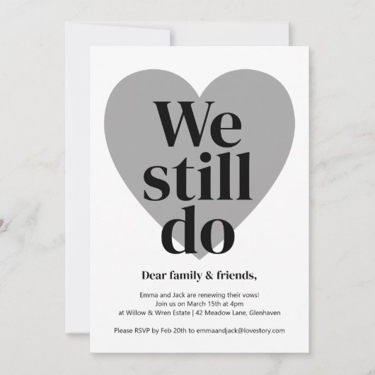 Vernieuwing Uitnodigingen Eenvoudig ontwerp (Voorkant)