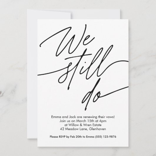 Vernieuwing Uitnodigingen Eenvoudig ontwerp (Voorkant)