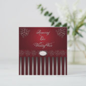 VERNIEUWING VAN HET huwelijk STELT CEREMONY-INVITA Kaart (Staand voorkant)