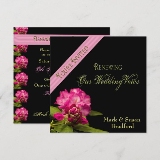 Vernieuwing van het huwelijk - Uitnodigingen (Voorkant / Achterkant)