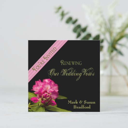 Vernieuwing van het huwelijk - Uitnodigingen (Staand voorkant)