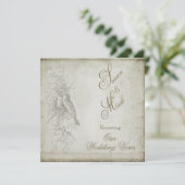 VERNIEUWING WED. VOWS-INVITING - SQUARE  BIRD KAART (Staand voorkant)