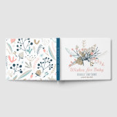 Vernis voor Baby Peach pasta botanisch Baby shower Gastenboek (Volledig)