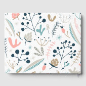 Vernis voor Baby Peach pasta botanisch Baby shower Gastenboek (Achterkant)