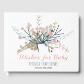 Vernis voor Baby Peach pasta botanisch Baby shower Gastenboek (Voorkant)