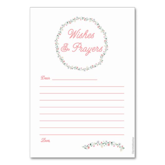 Vernissen en gebeden kaarten - Roze (Voorkant)