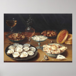 Vernissen met oesters - Osias Beert Fine Art Poster