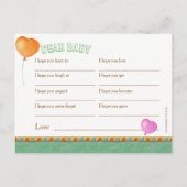 Vernissen voor het briefkaart van de baby circus r (Achterkant)