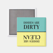 Vernissen zijn vuil, gerechten zijn schoon, berich magneet (Voorkant / Achterkant)