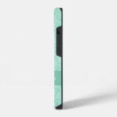 Vernoemd Fleur de Lis damast mintgroen iPhone Hoesje (Linkerkant)