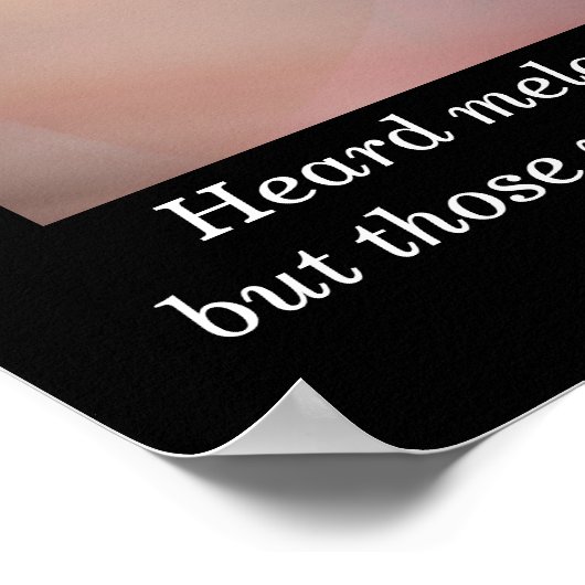 Vernomen melodieën - John Keats - kunstprint Poster (Hoek)