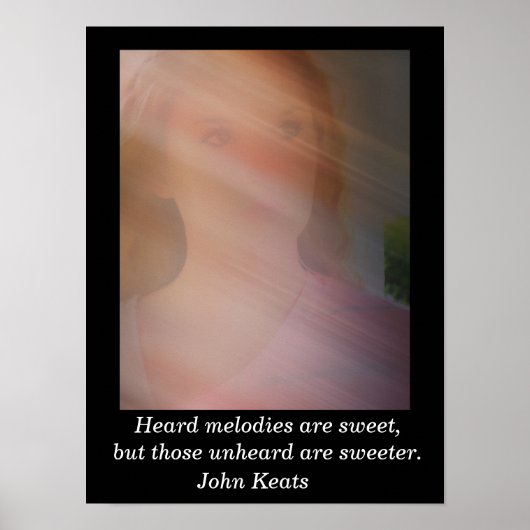 Vernomen melodieën - John Keats - kunstprint Poster (Voorkant)
