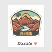 Vernon, Connecticut Sticker (Vel)