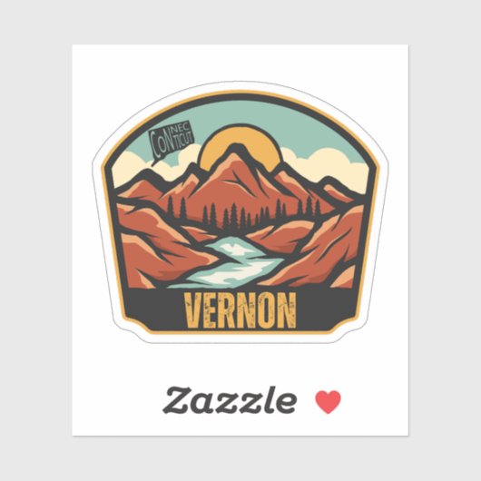 Vernon, Connecticut Sticker (Vel)