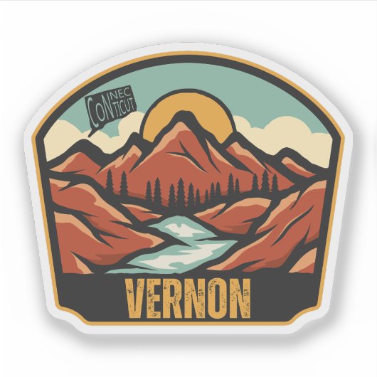 Vernon, Connecticut Sticker (Voorkant)