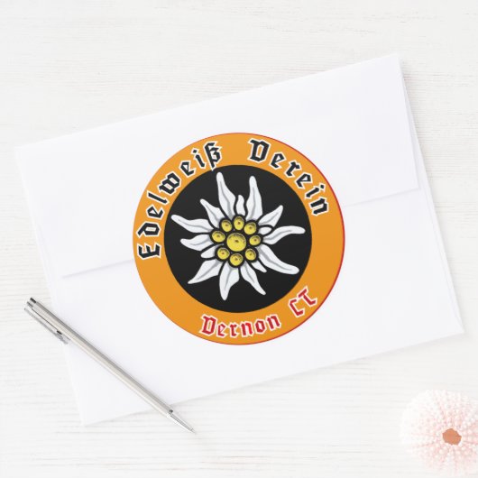 Vernon CT Ronde Sticker (Envelop)