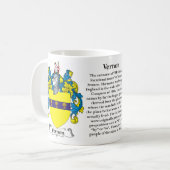 Vernon, de oorsprong, de betekenis en de rest koffiemok (Voorkant links)