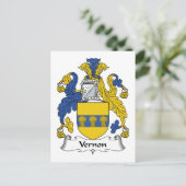 Vernon Family Crest Briefkaart (Staand voorkant)