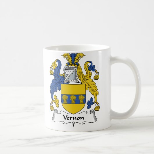 Vernon Family Crest Koffiemok (Rechts)