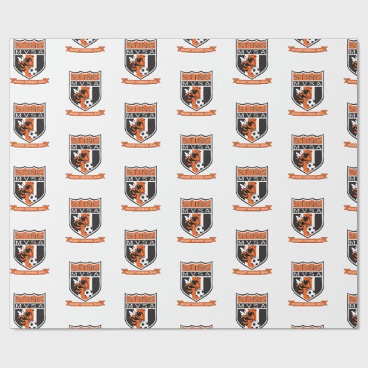 Vernon Sting Soccer Wrapping Paper koppelen Cadeaupapier (Vlak)